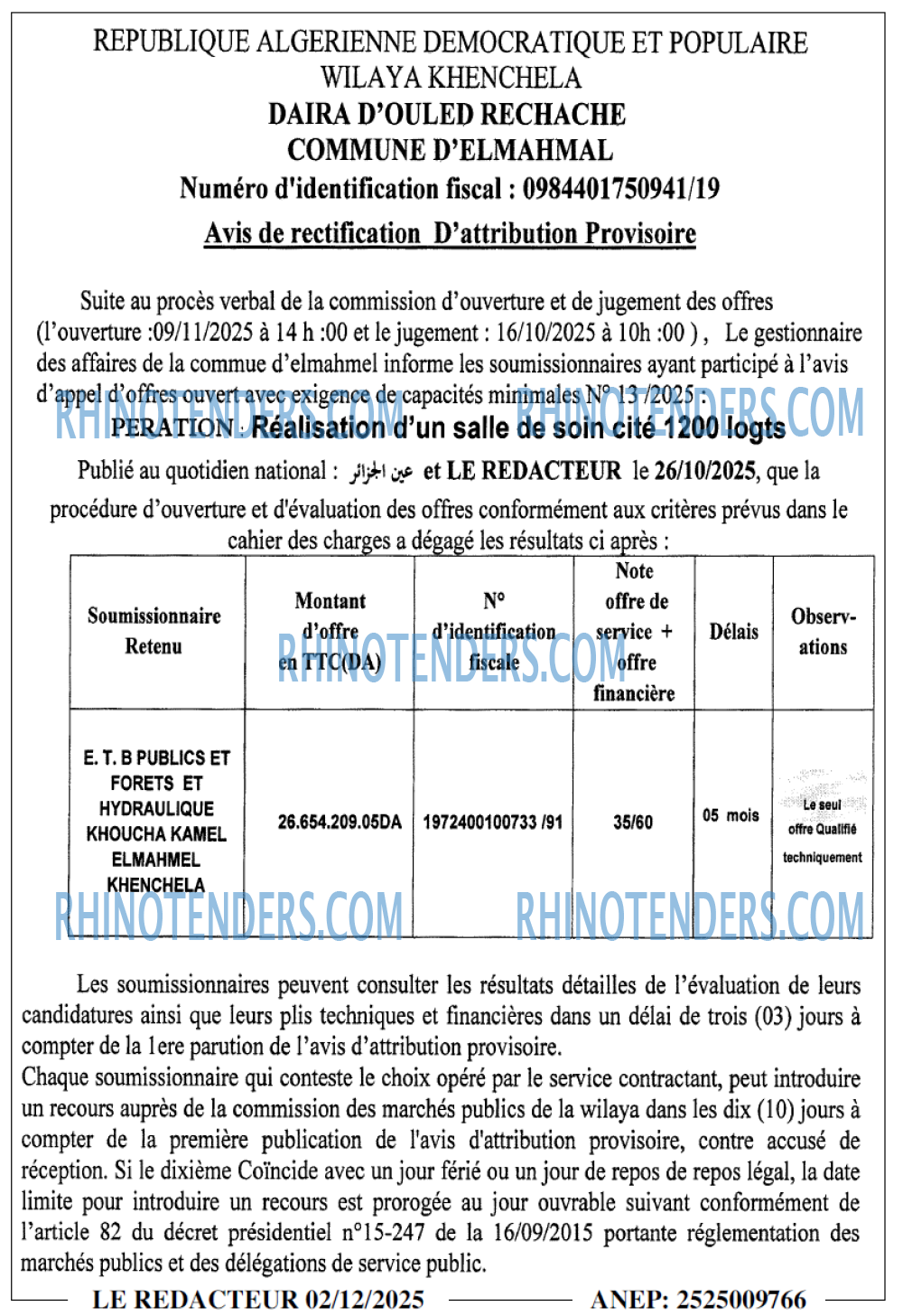 LE REDACTEUR