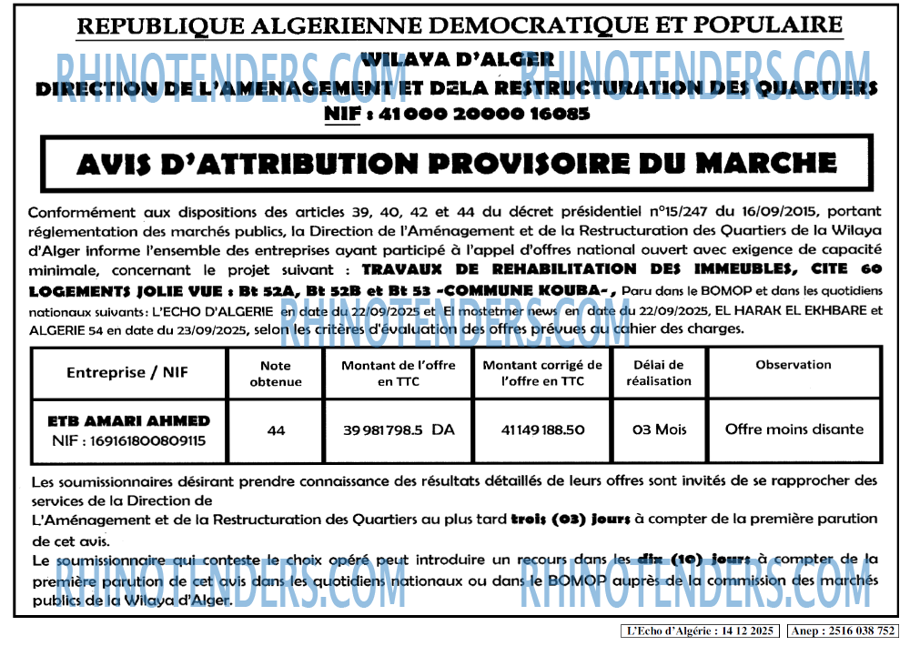 L'ECHO D'ALGERIE