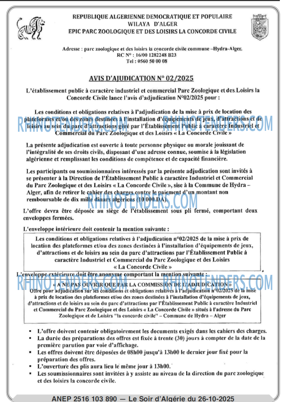 LE SOIR D'ALGERIE