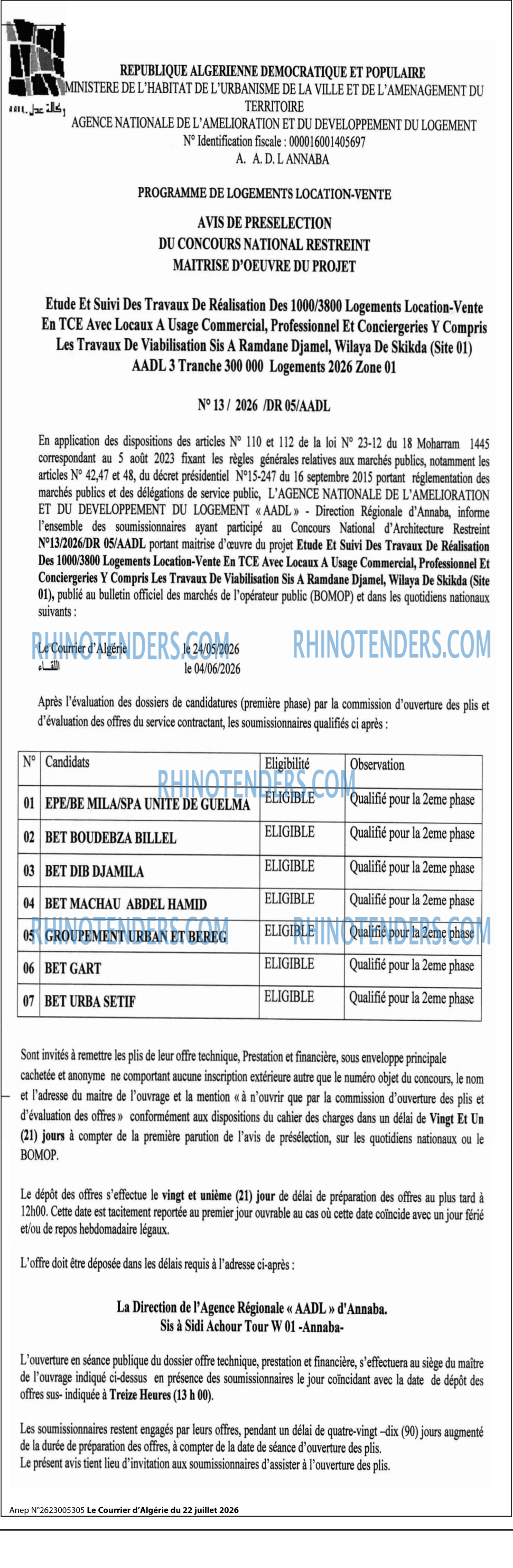 Le Courrier d'Algerie