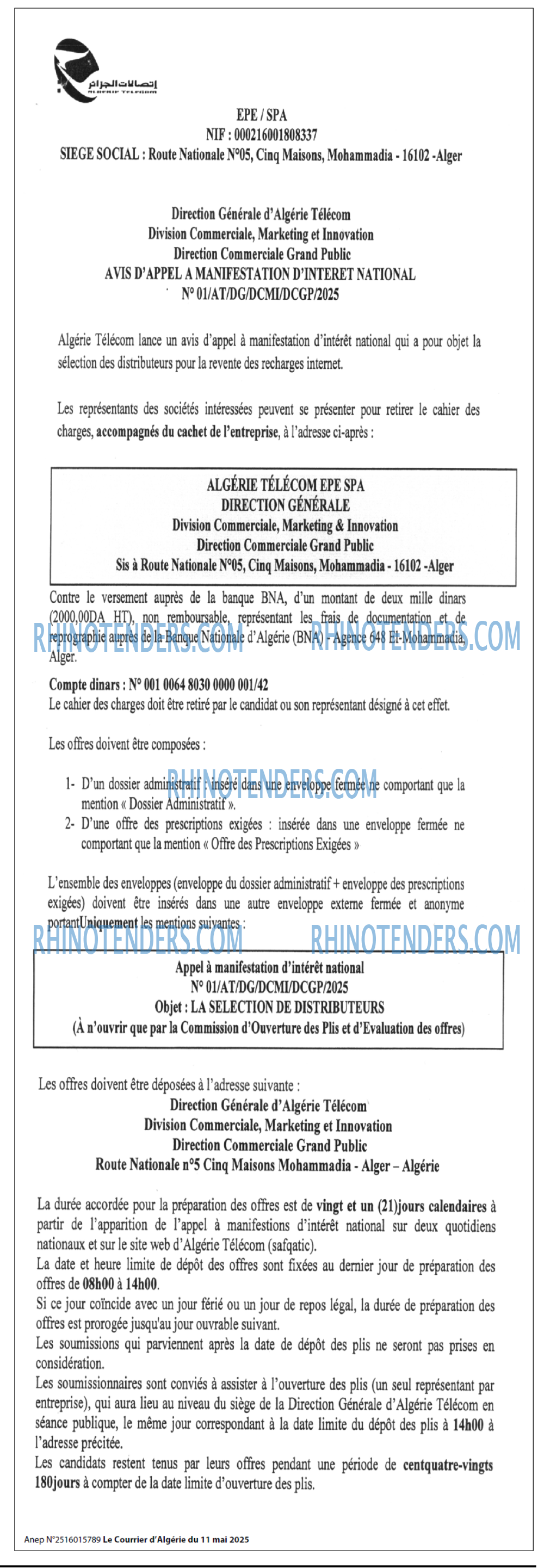 Le Courrier d'Algerie