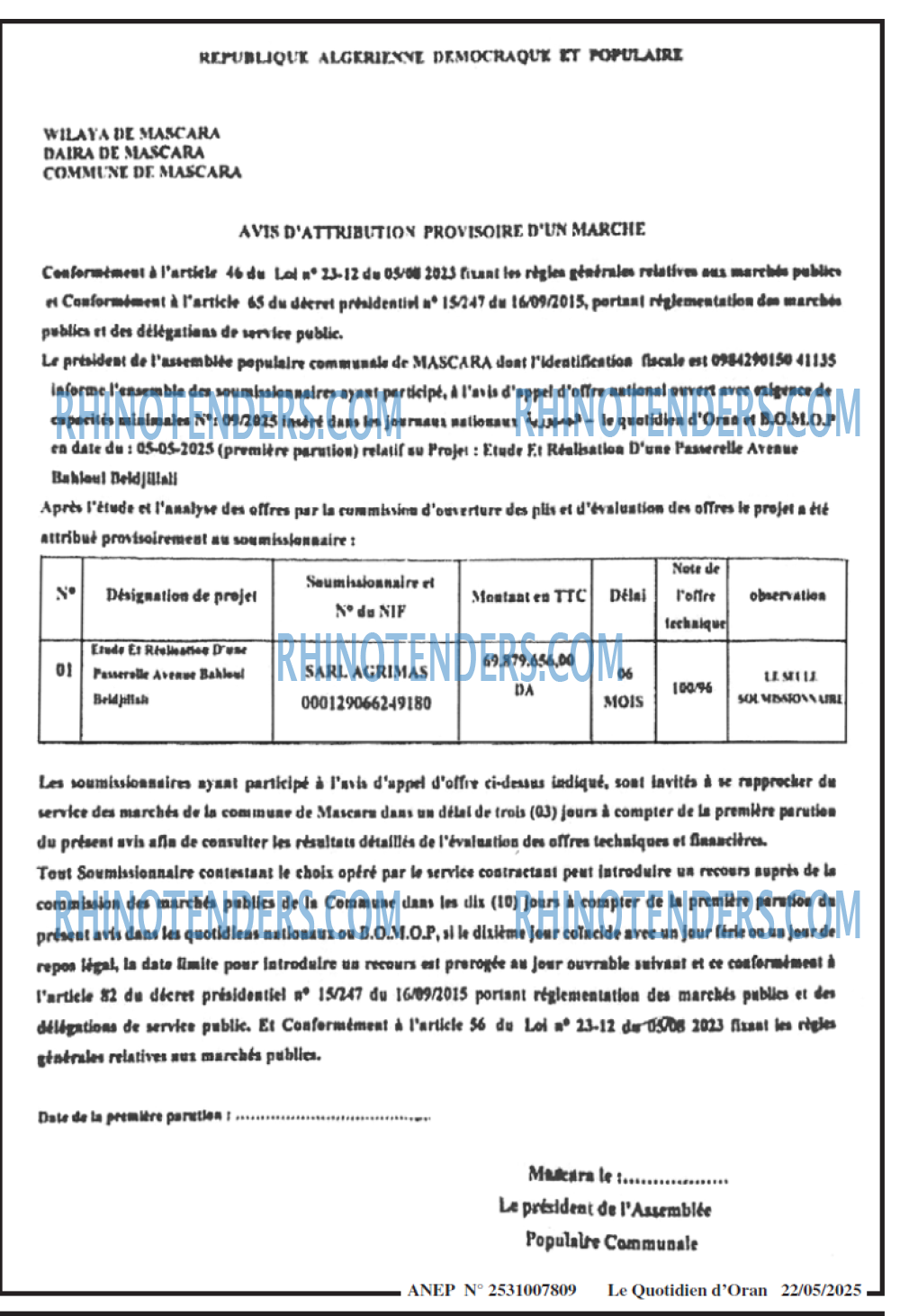 Le Quotidien d'Oran