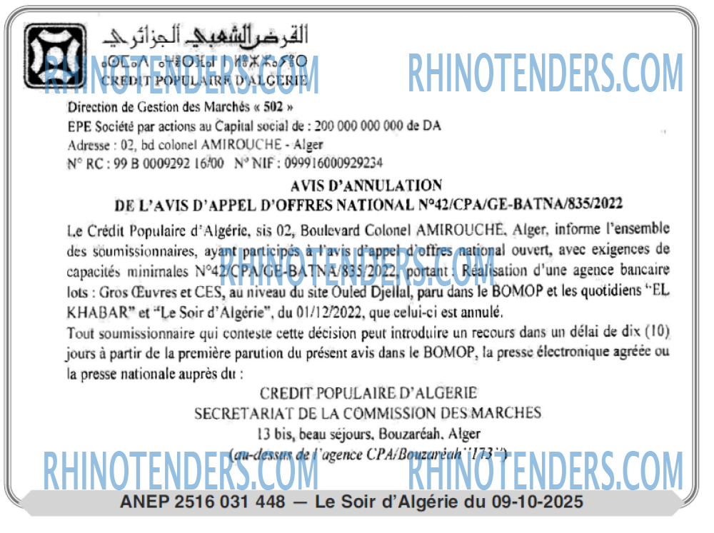 LE SOIR D'ALGERIE