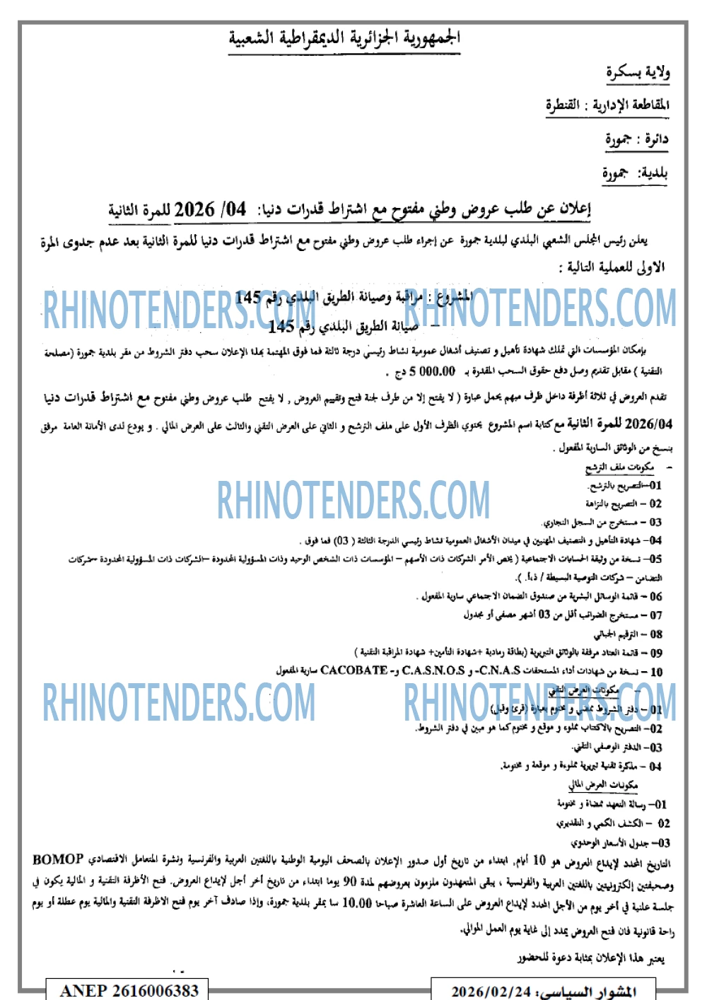 المشوار السياسي