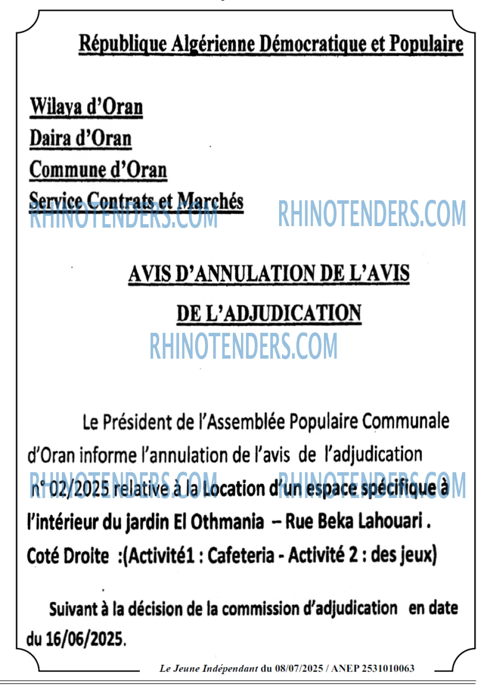 Le jeune indépendant