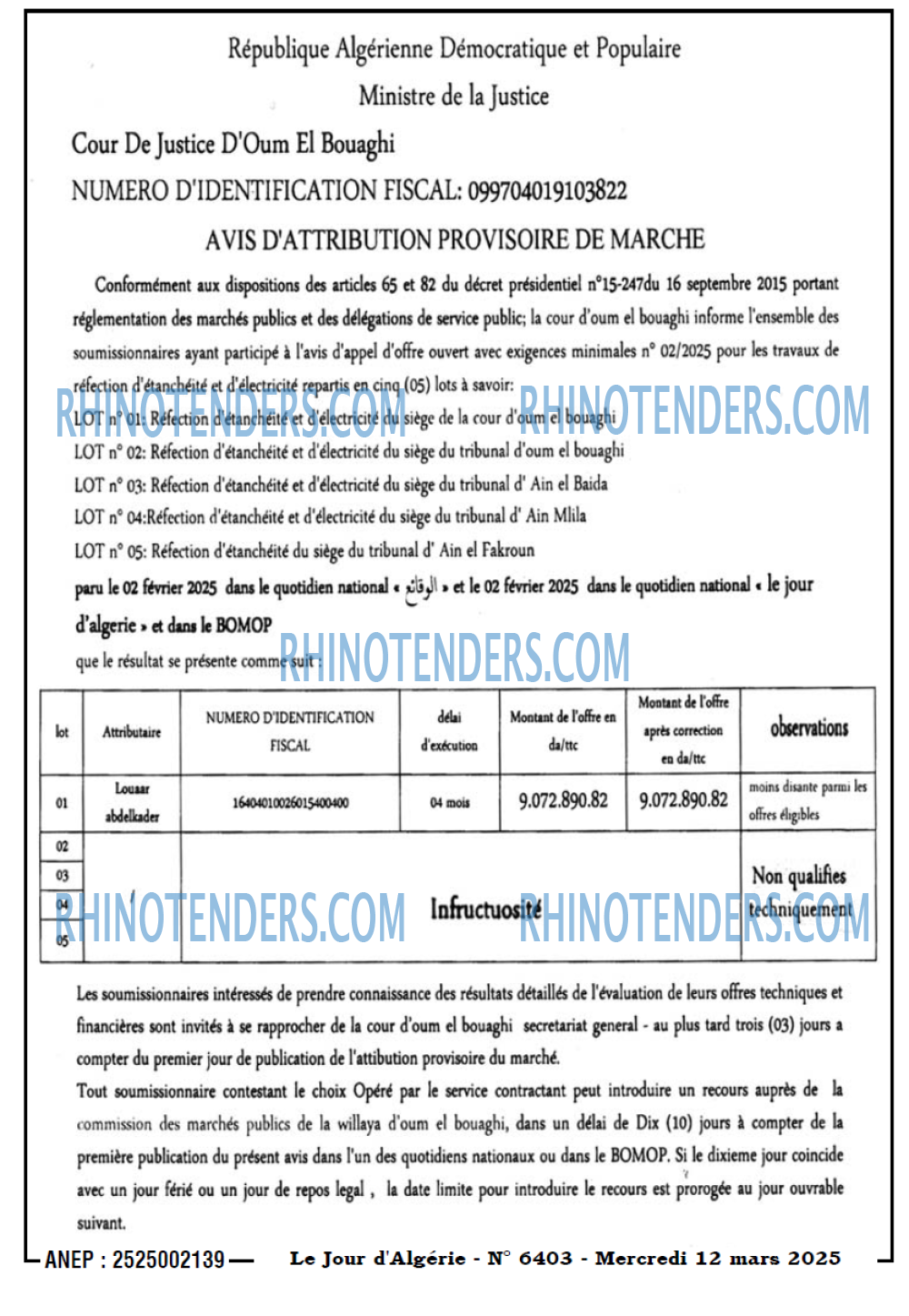 LE SOIR D'ALGERIE