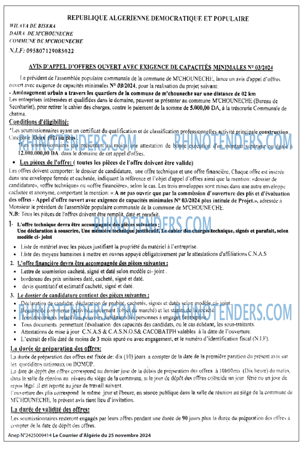 Le Courrier d'Algerie