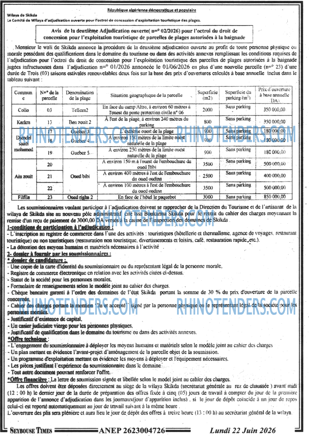 SEYBOUSSE TIMES