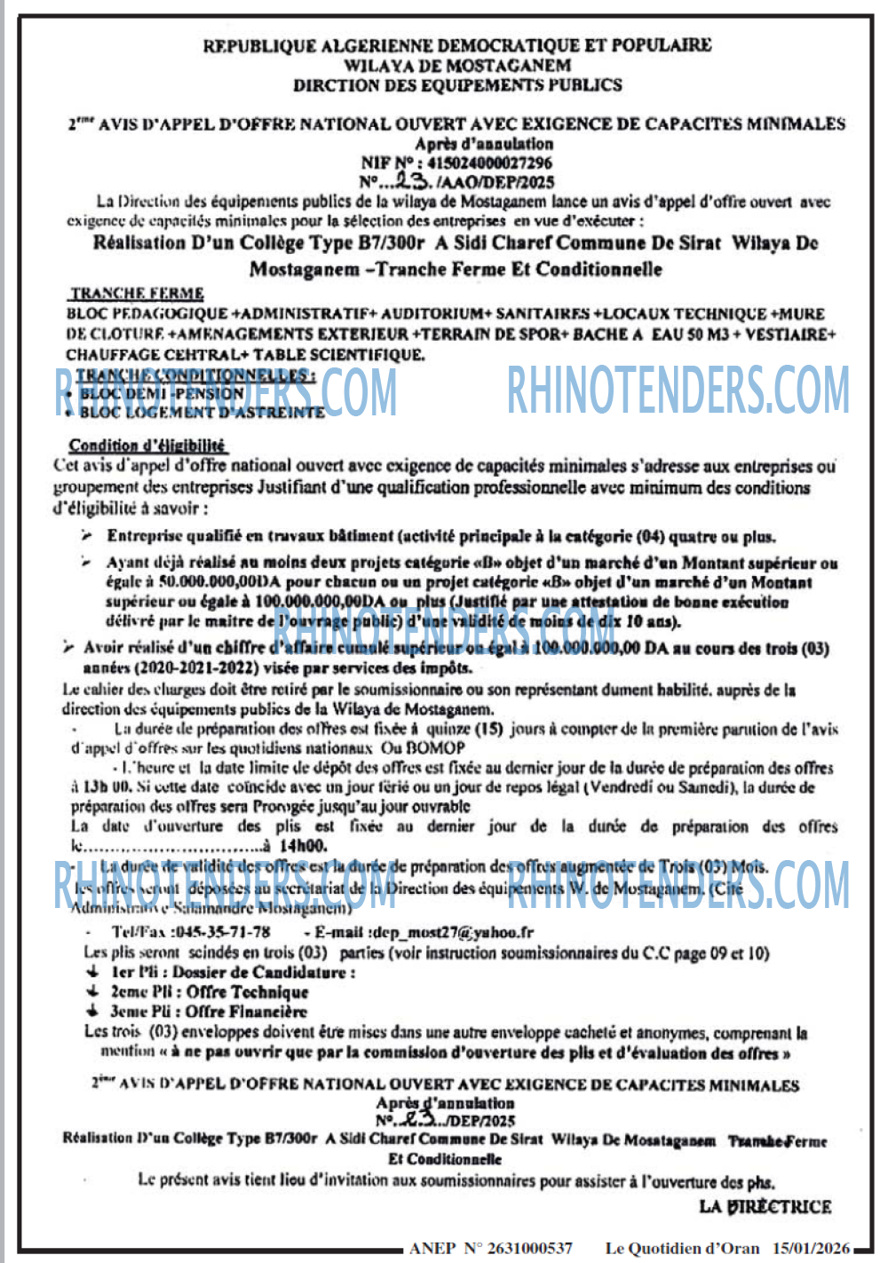 Le Quotidien d'Oran