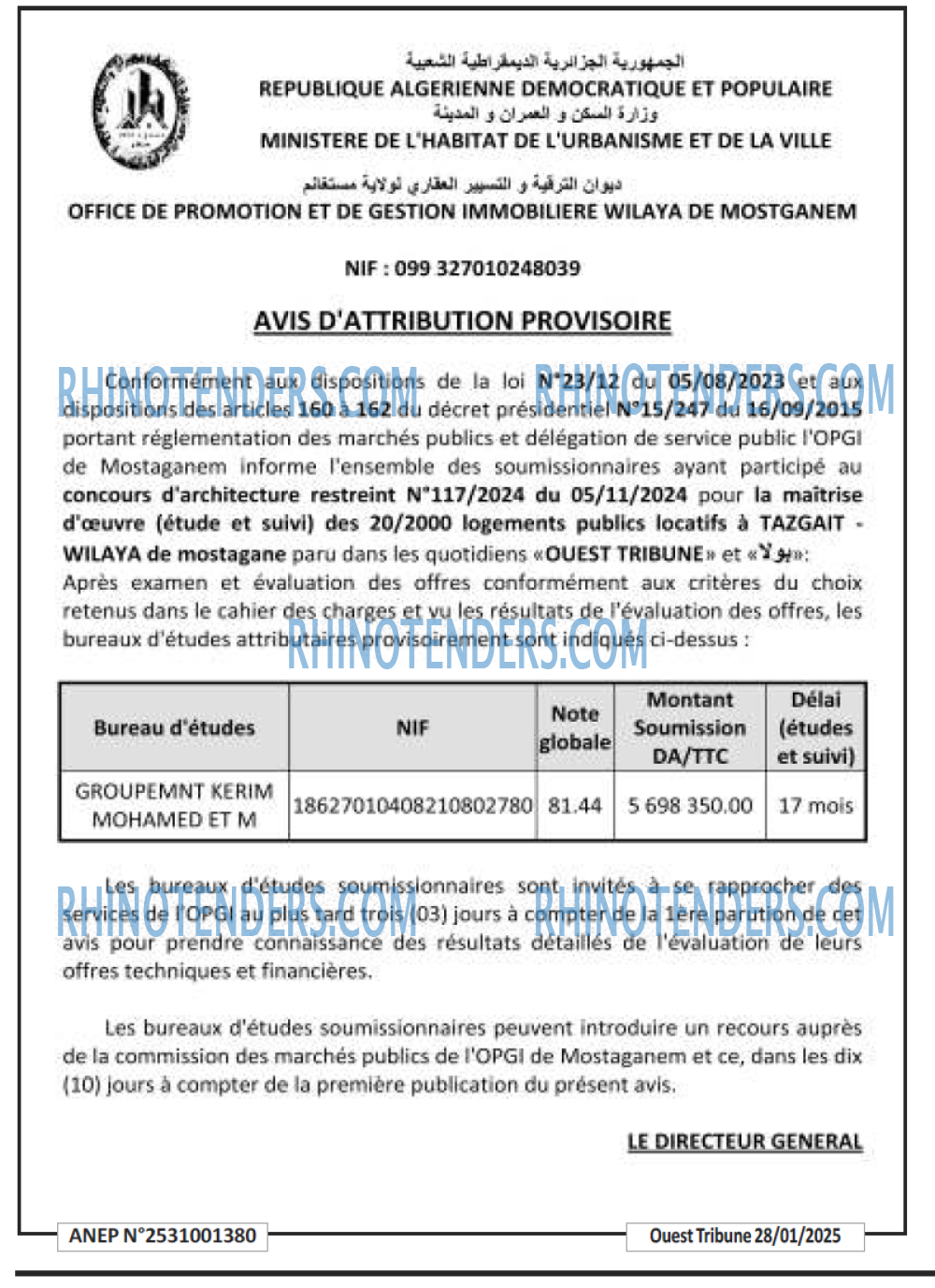 ouest TRIBUNE