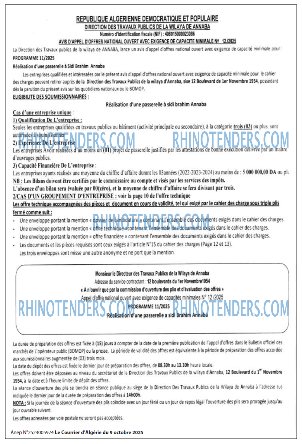 Le Courrier d'Algerie