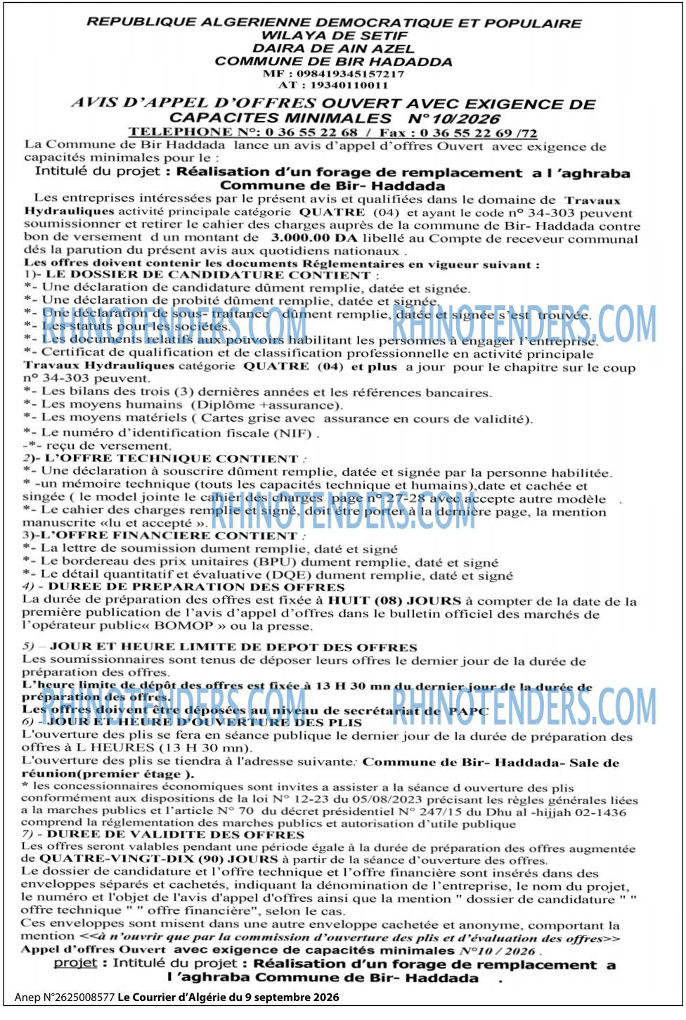 Le Courrier d'Algerie