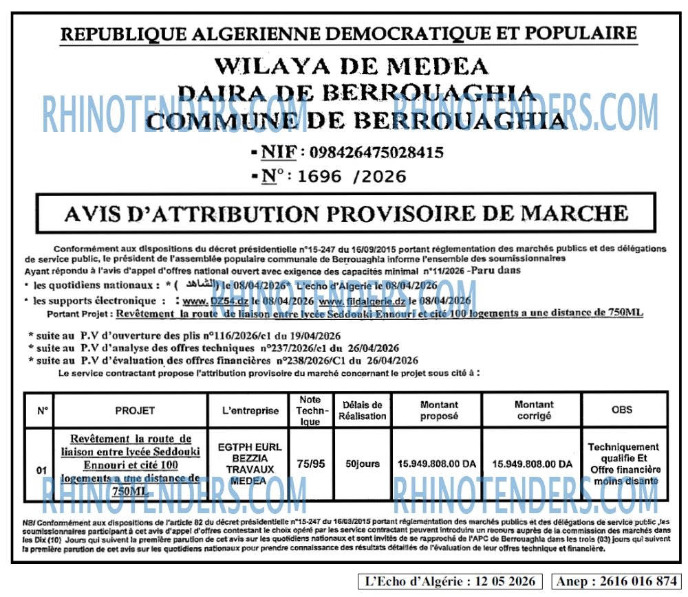 L'ECHO D'ALGERIE