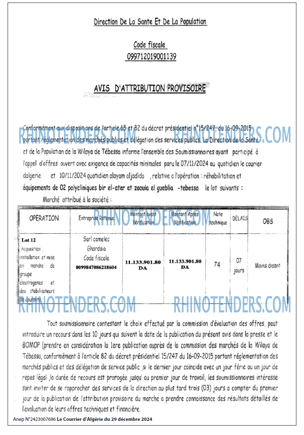 Le Courrier d'Algerie