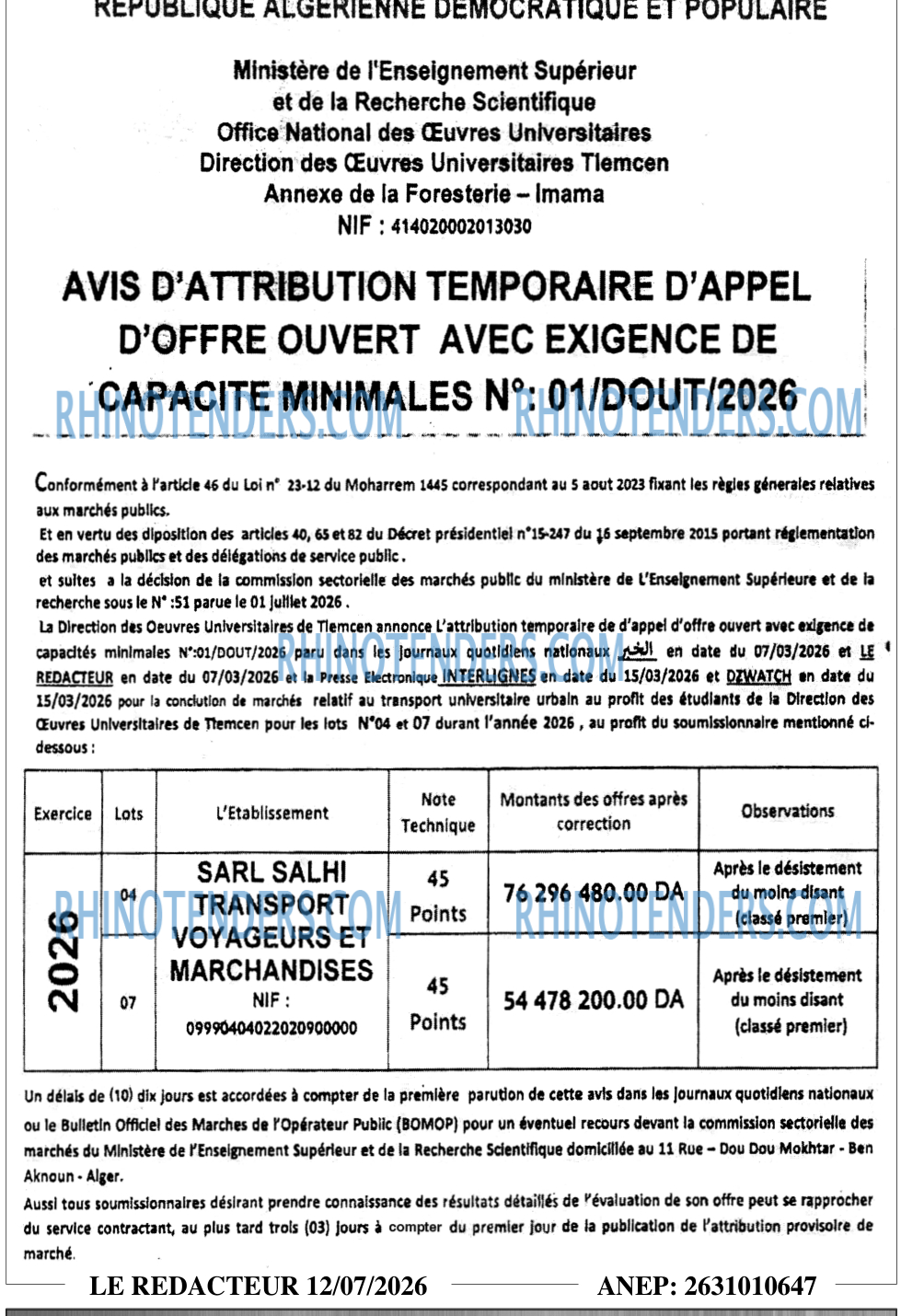 LE REDACTEUR