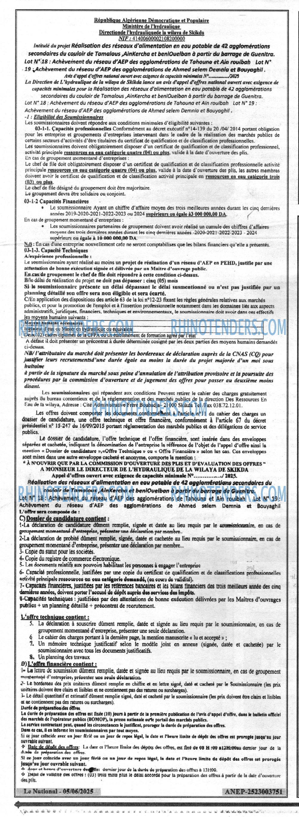 LE SOIR D'ALGERIE