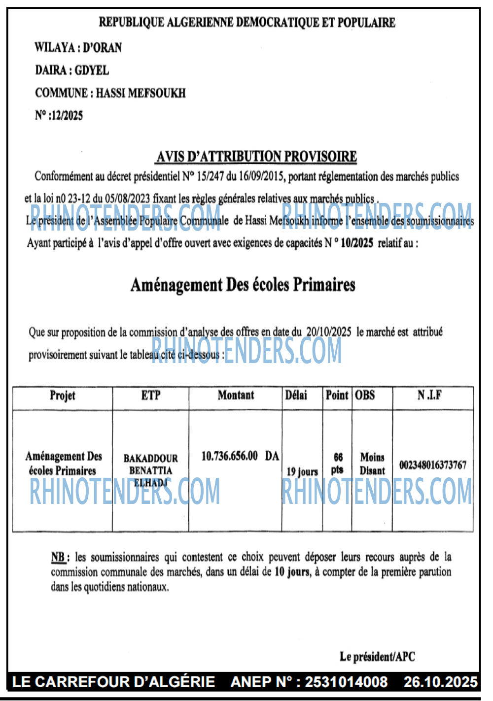 Le Carrefour d'Algérie