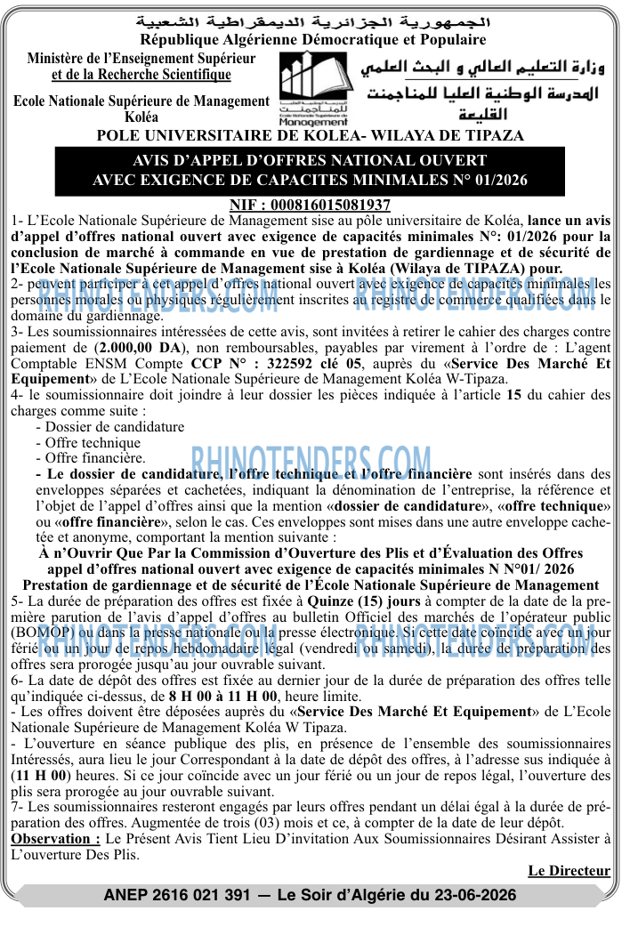 LE SOIR D'ALGERIE