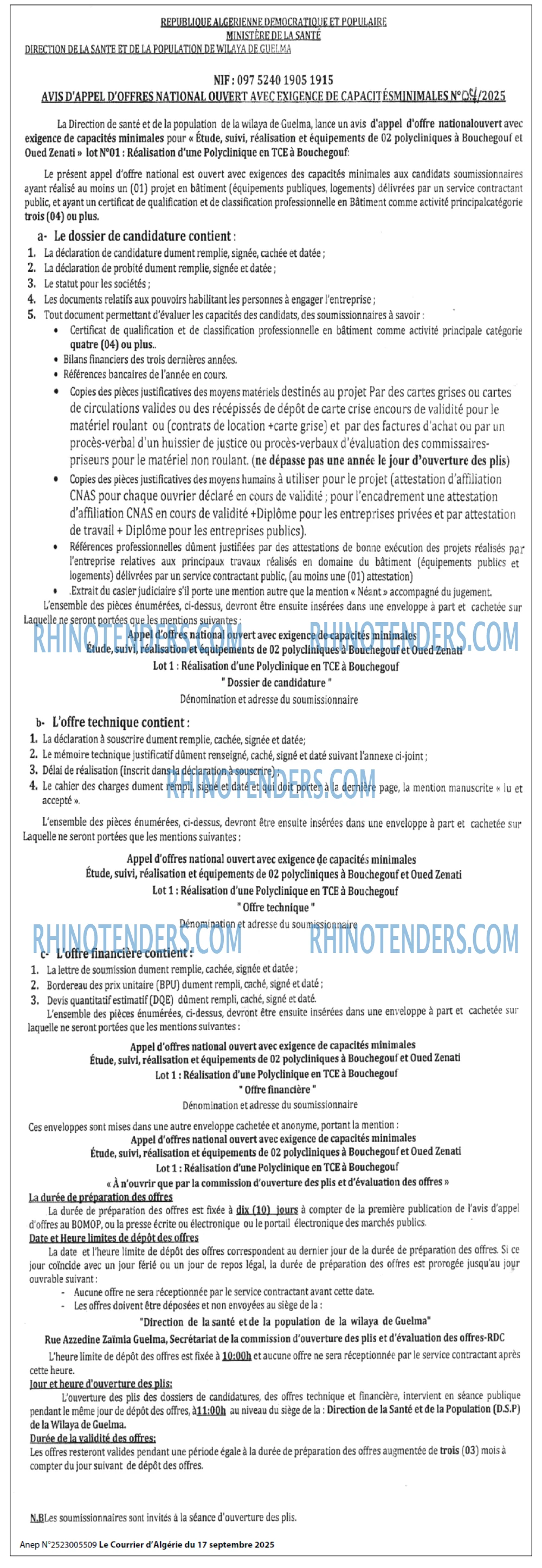 Le Courrier d'Algerie