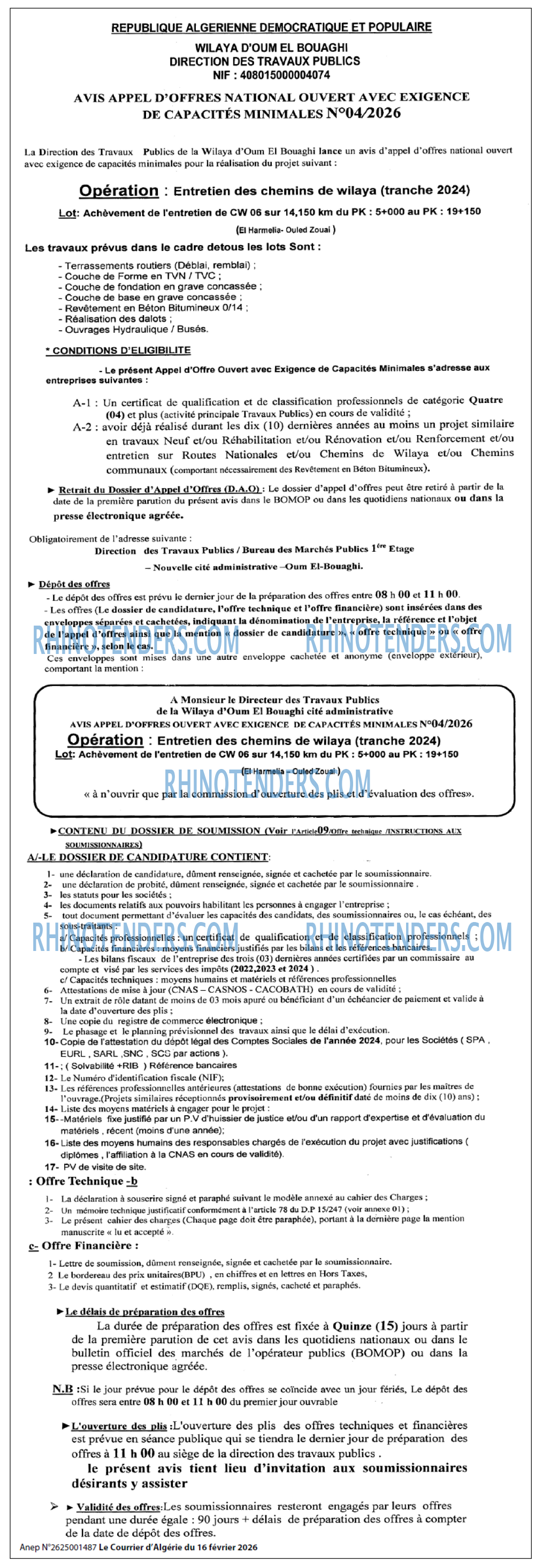 Le Courrier d'Algerie