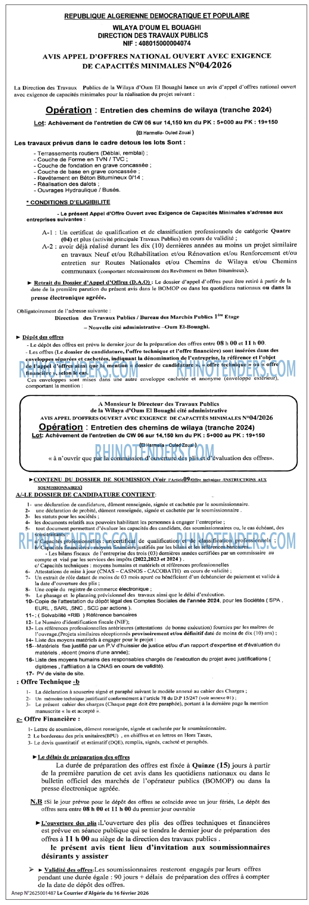 Le Courrier d'Algerie