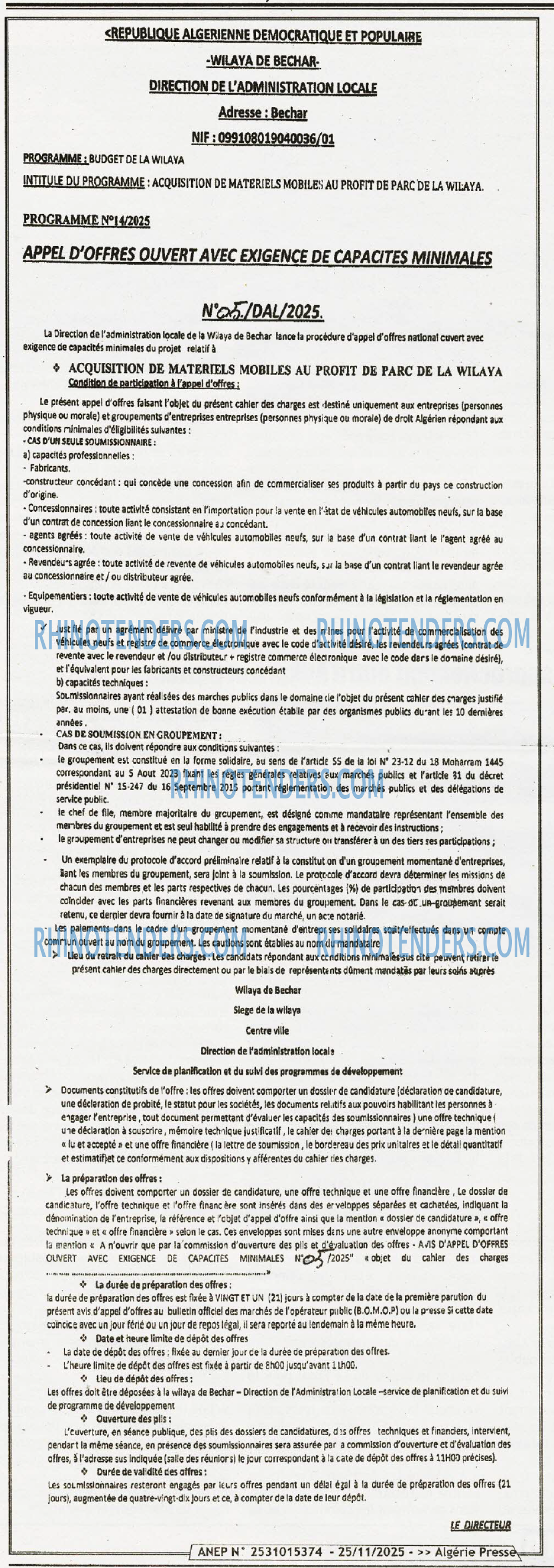 ALGERIE PRESSE