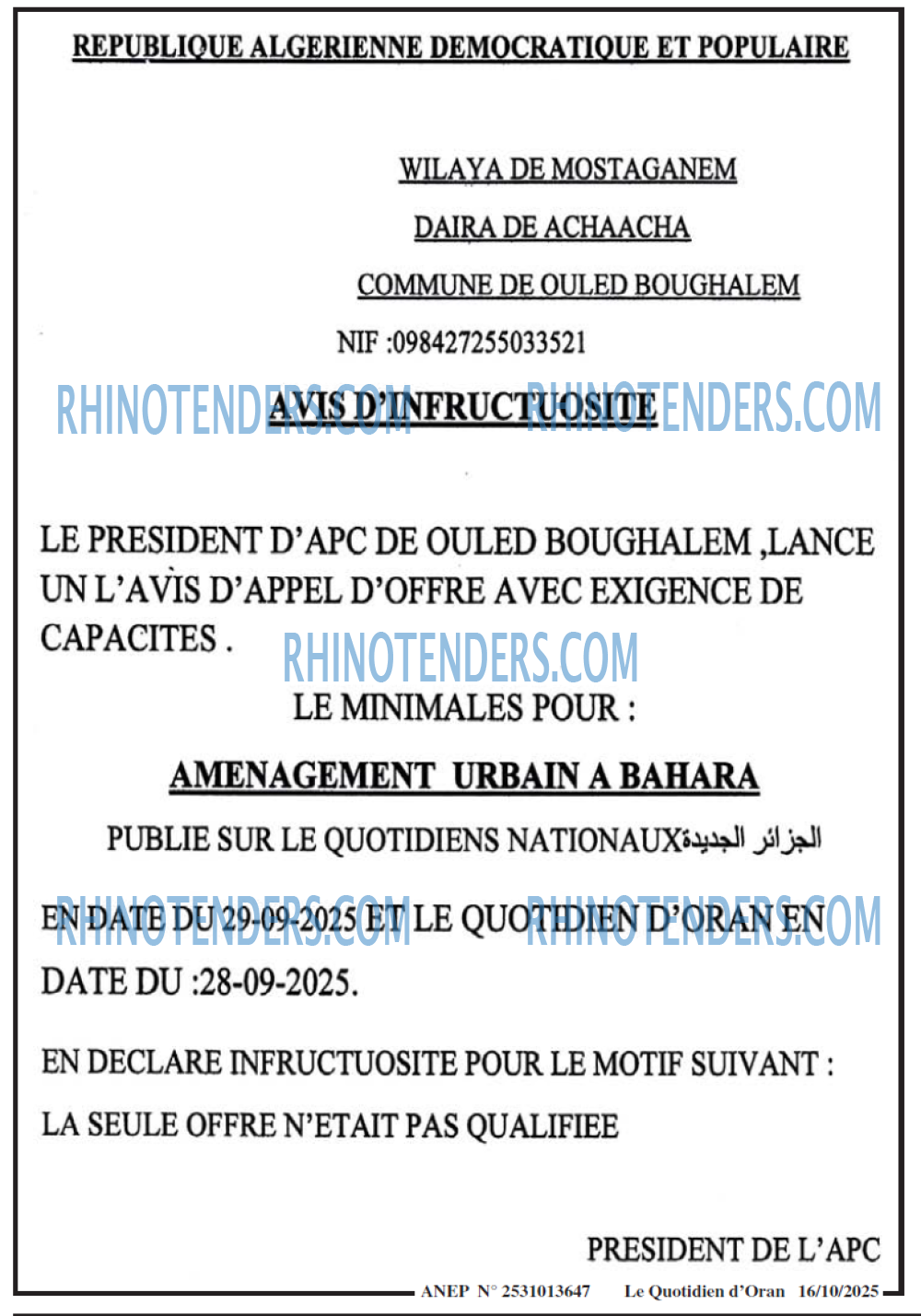 Le Quotidien d'Oran