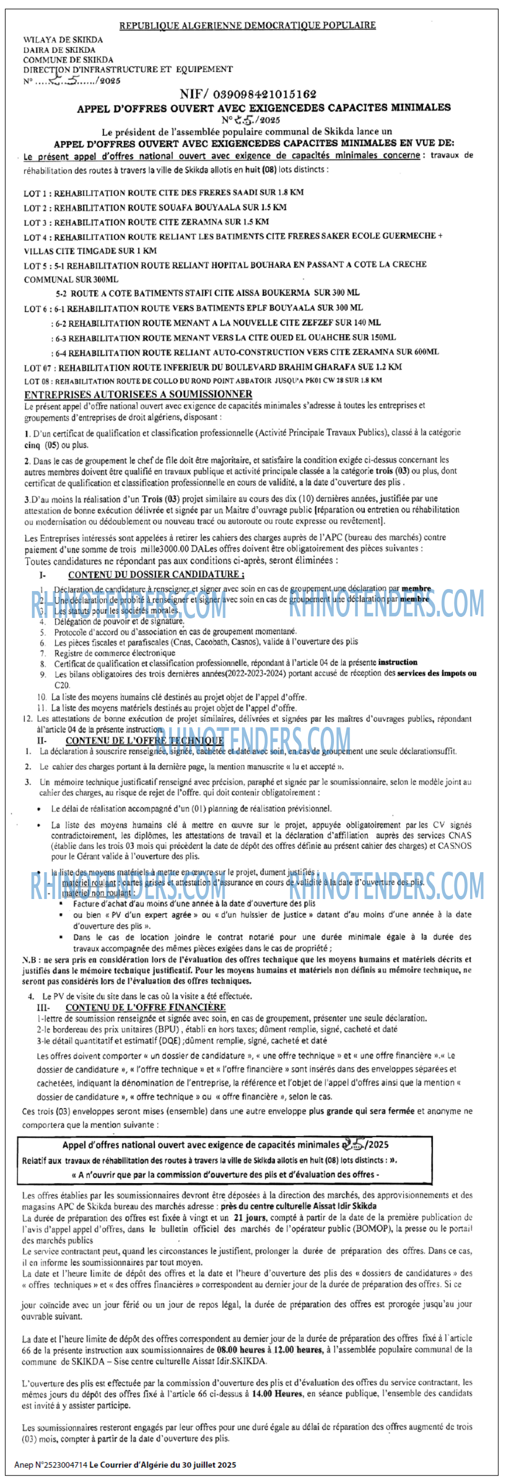 Le Courrier d'Algerie