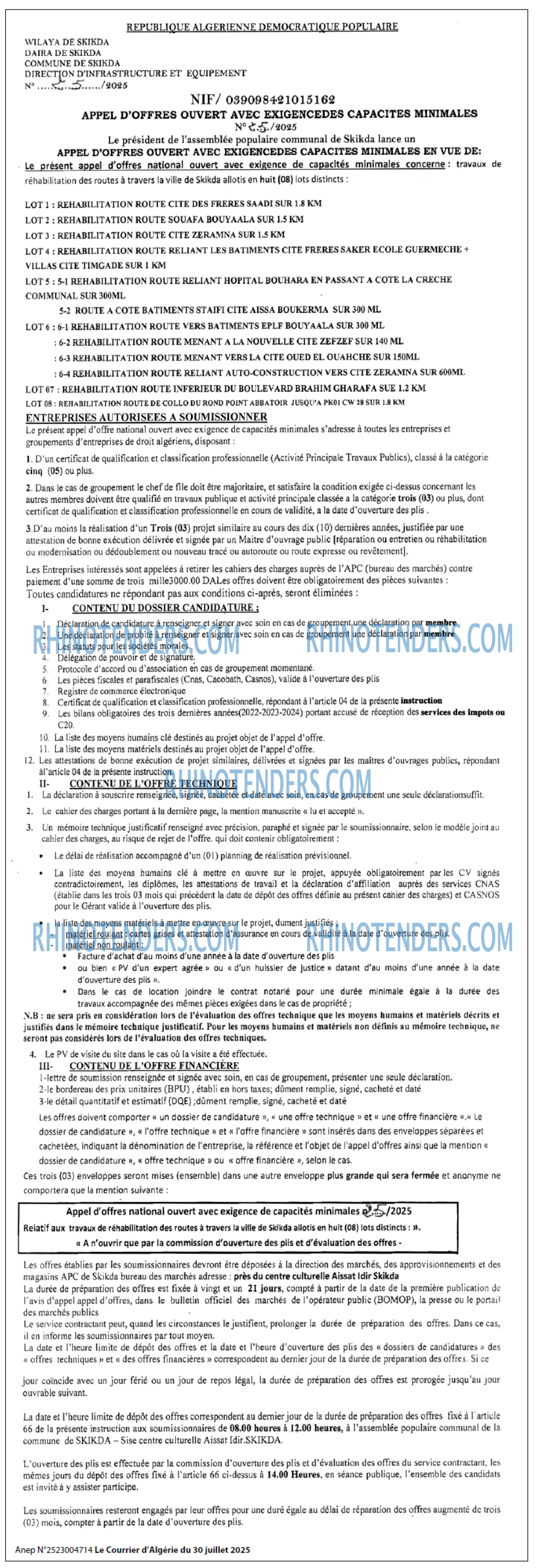 Le Courrier d'Algerie