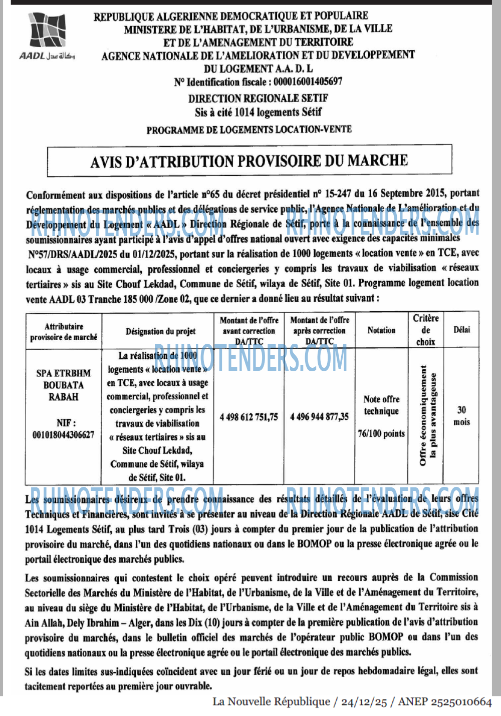 NOUVELLE REPUBLIQUE