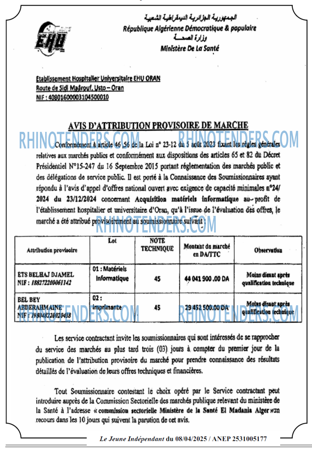 Le jeune indépendant
