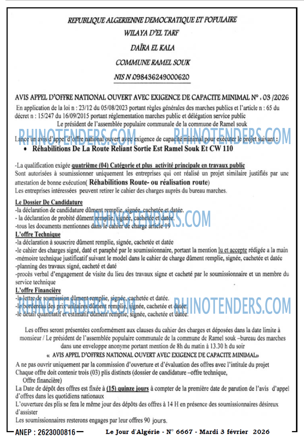 Le Jour d'Algérie