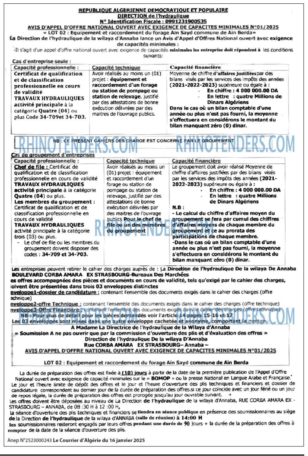 Le Courrier d'Algerie