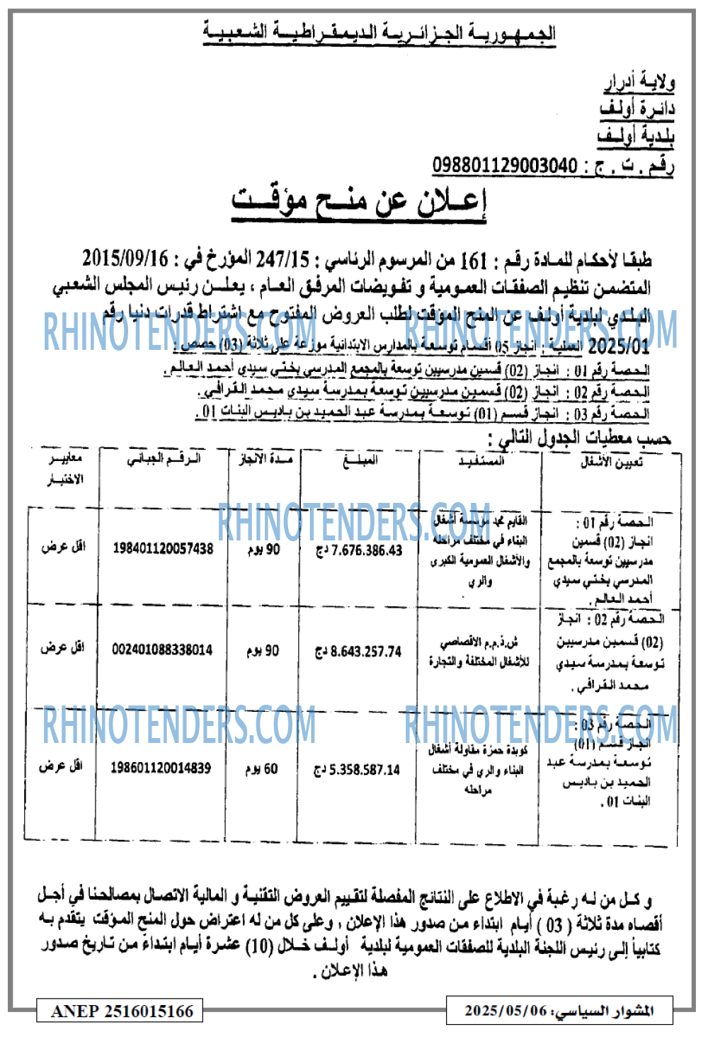 المشوار السياسي