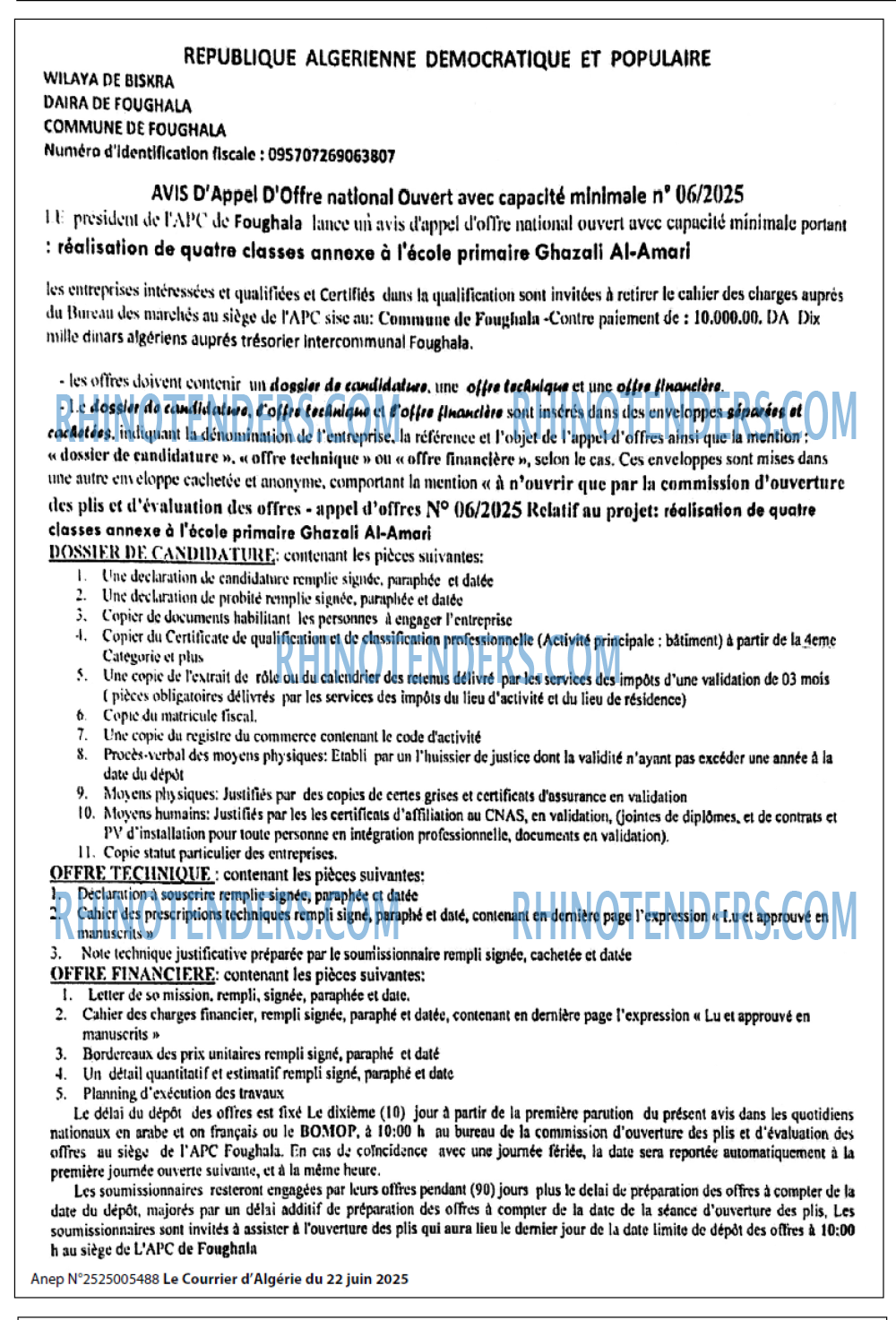 Le Courrier d'Algerie