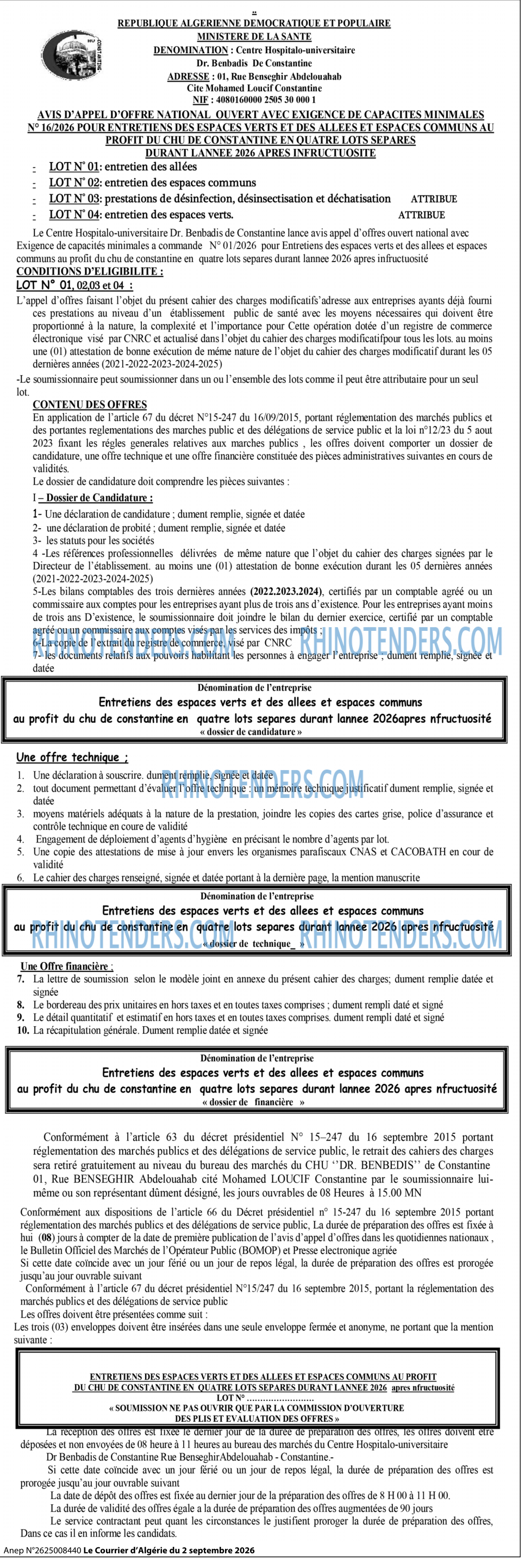 Le Courrier d'Algerie