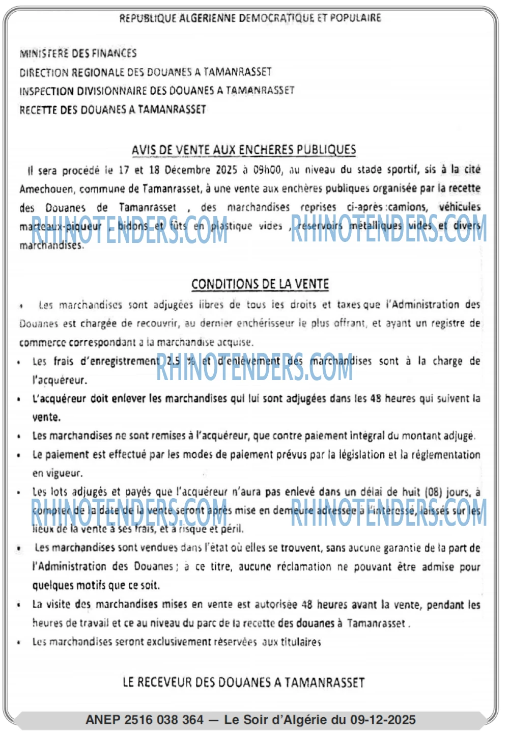 LE SOIR D'ALGERIE