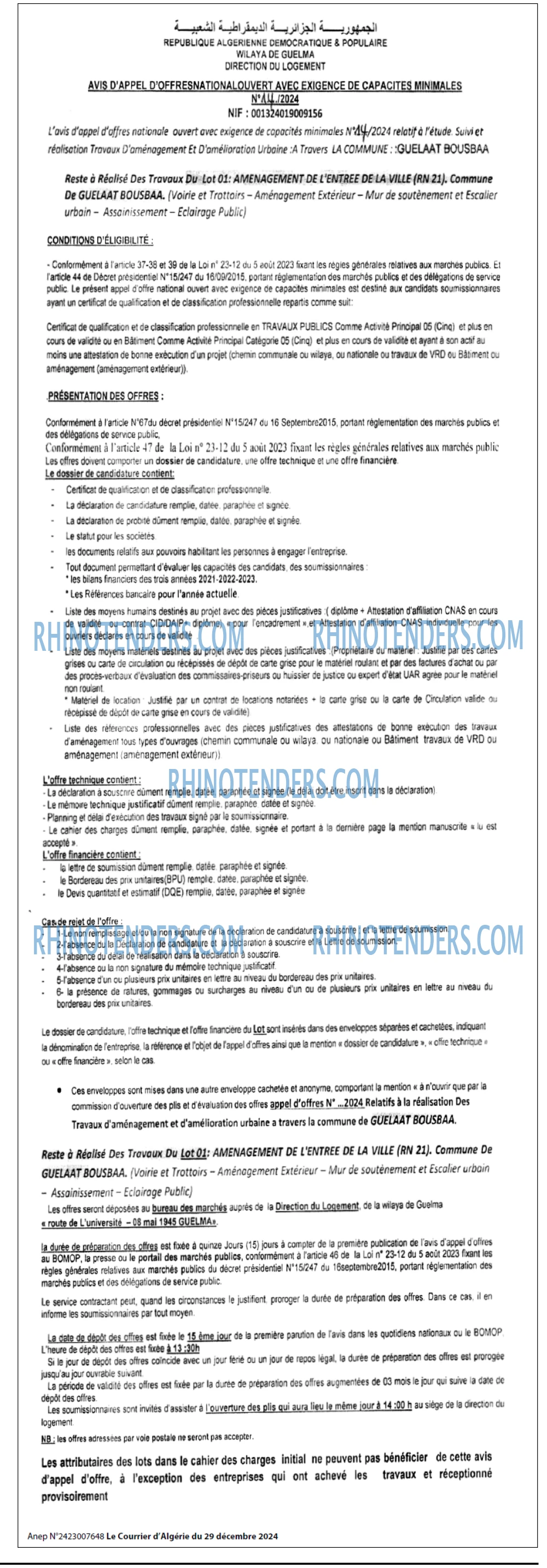 Le Courrier d'Algerie