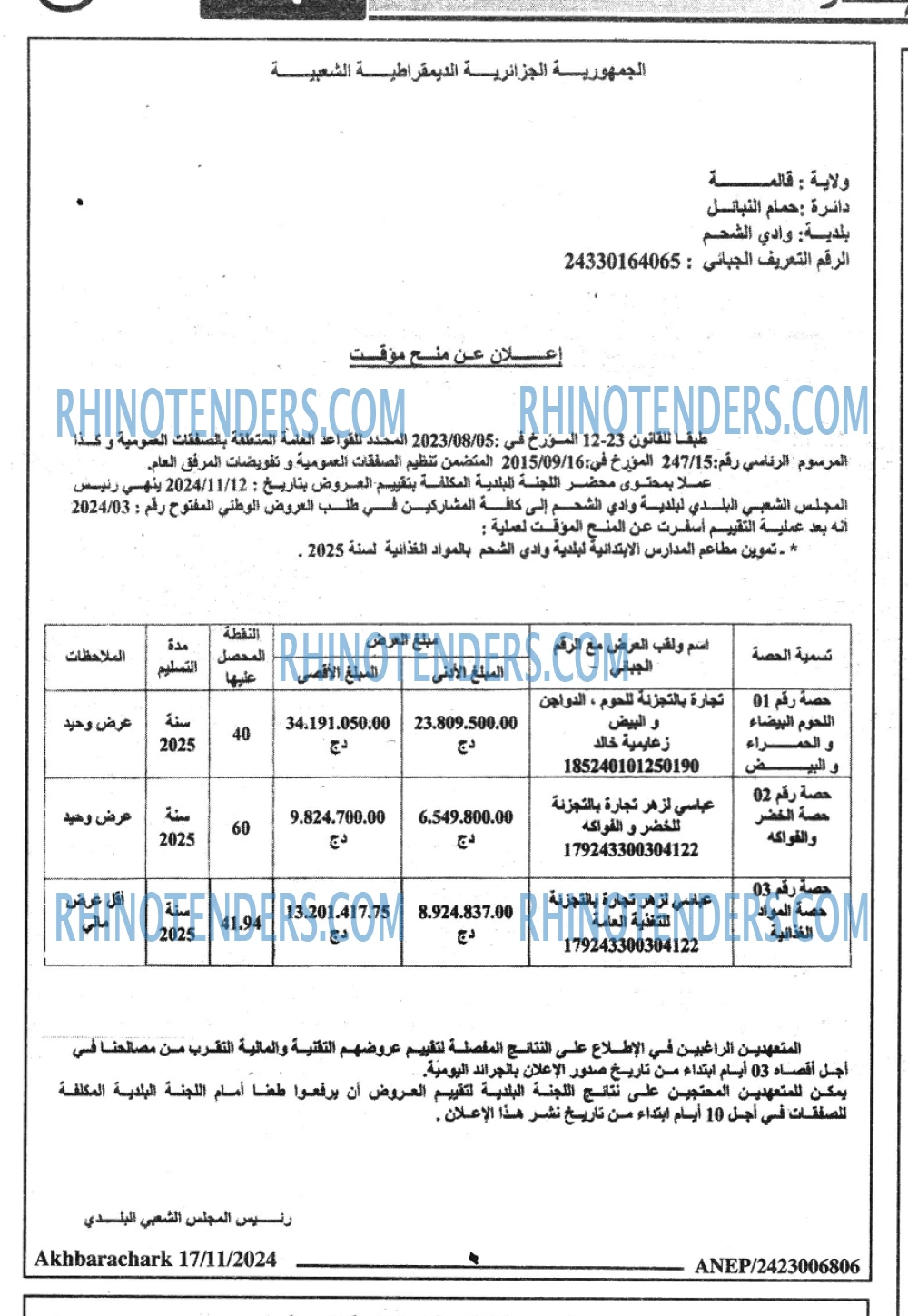 Rhinotenders