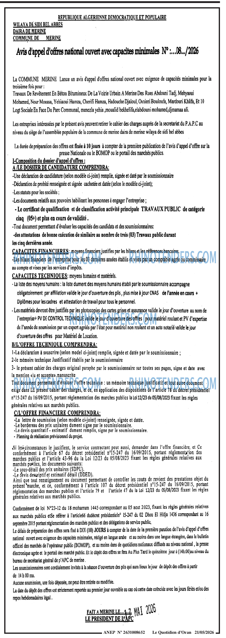 Le Quotidien d'Oran