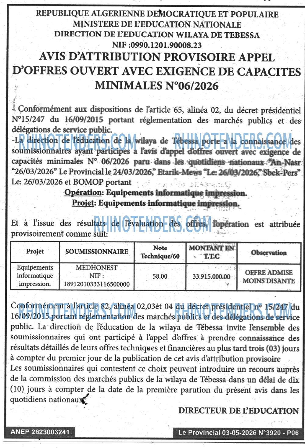LE PROVINCIAL