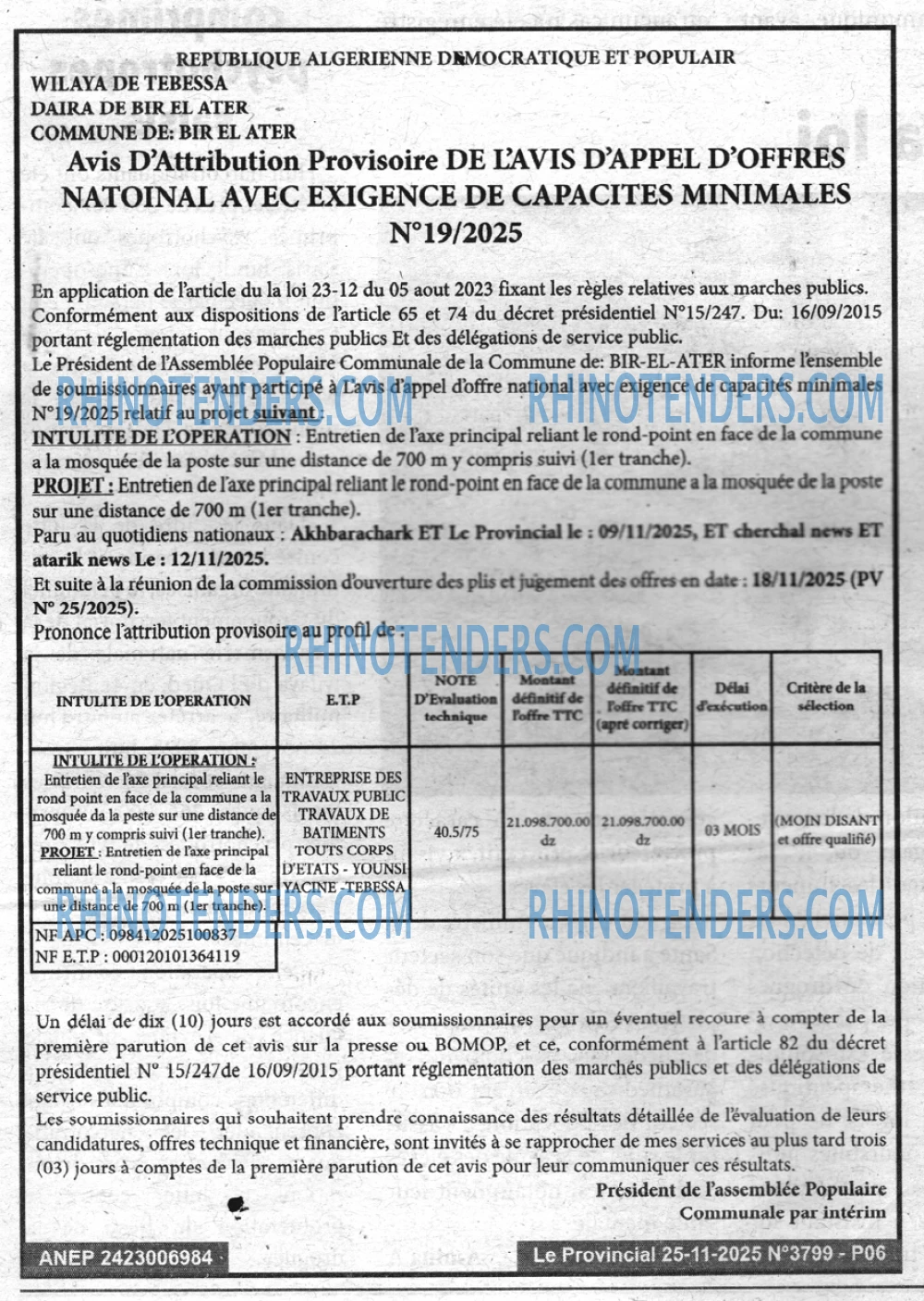 LE PROVINCIAL