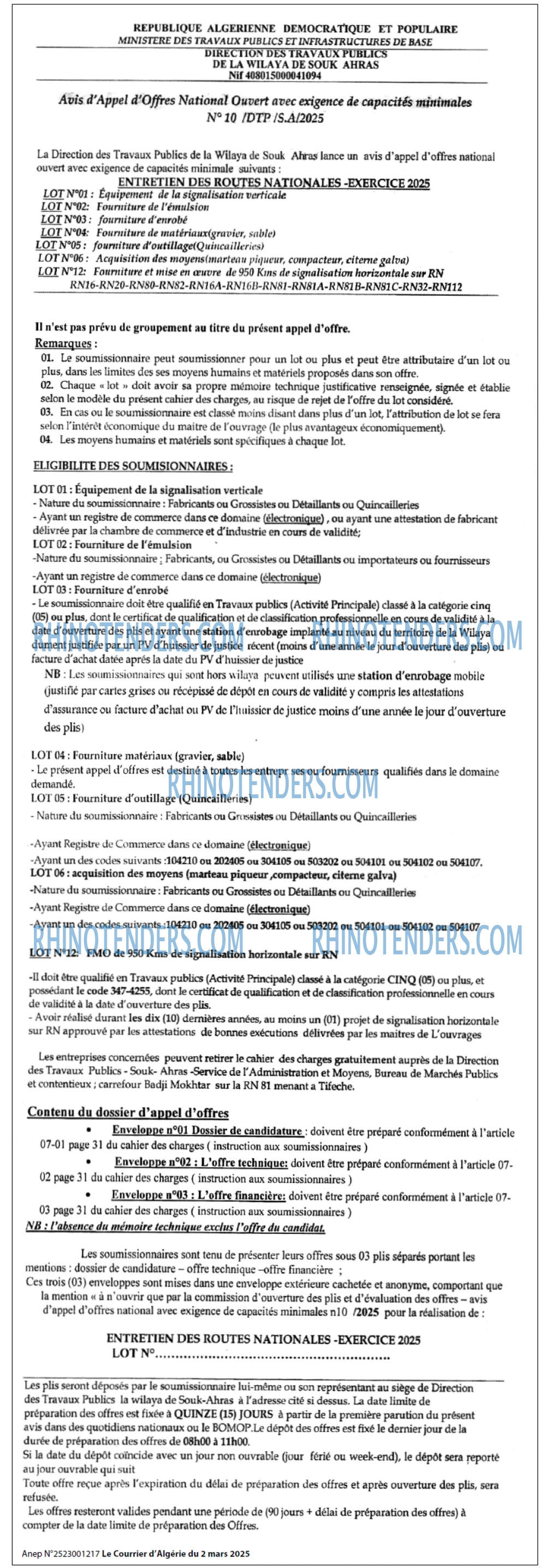 Le Courrier d'Algerie