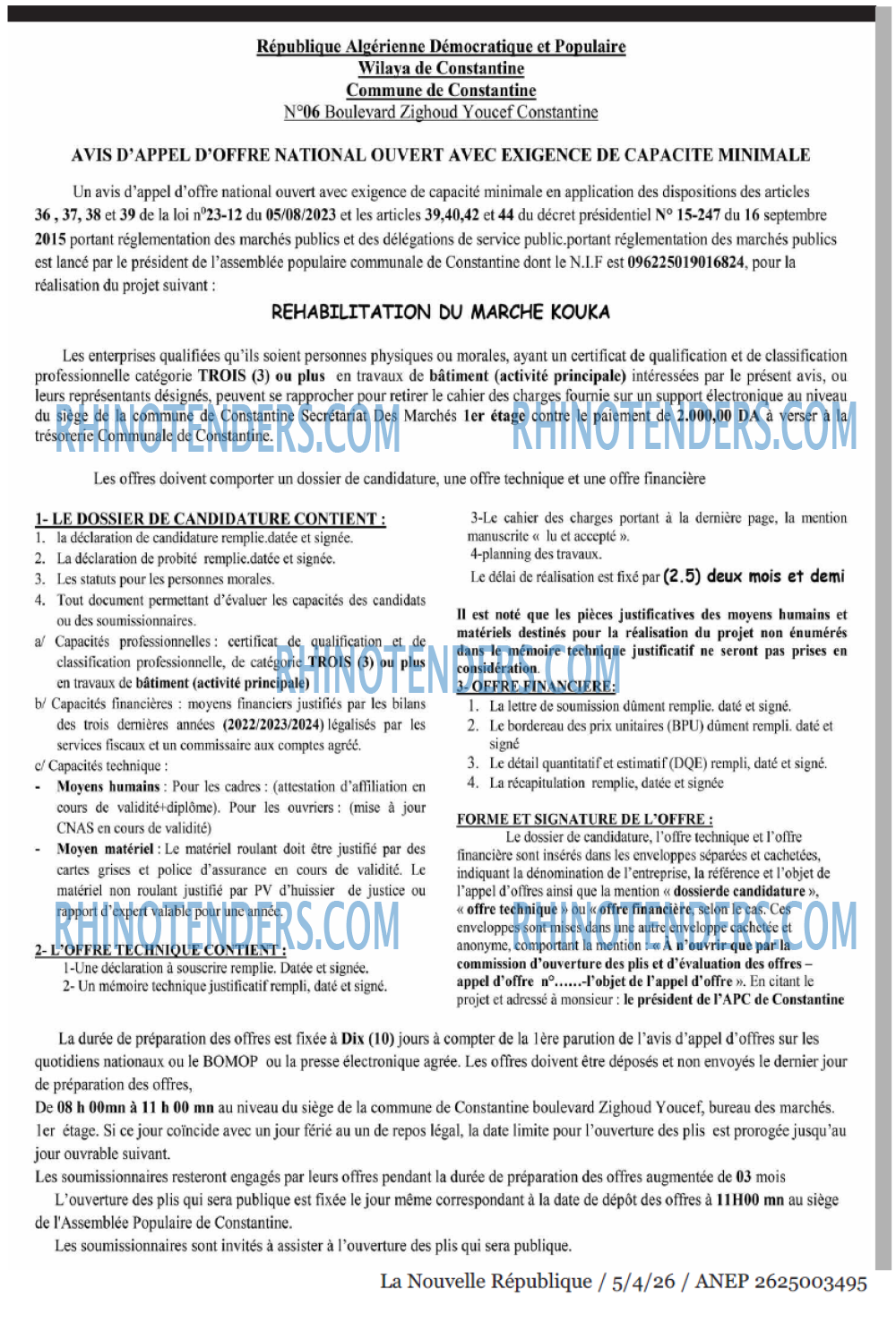 NOUVELLE REPUBLIQUE
