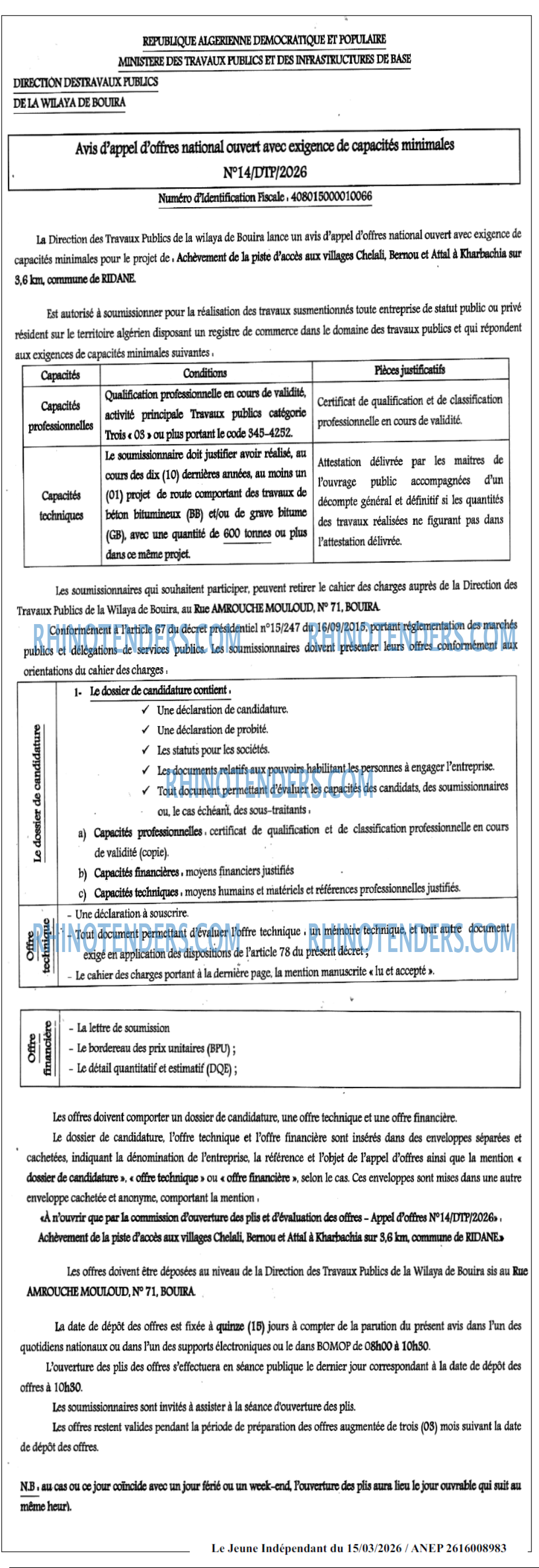 Le jeune indépendant