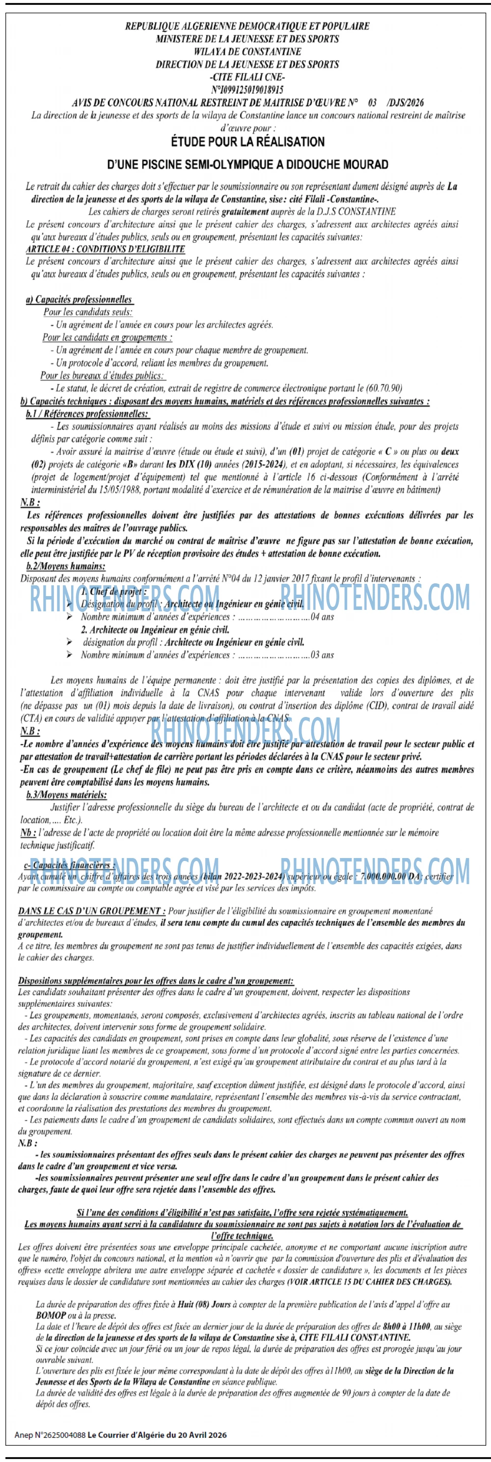 Le Courrier d'Algerie