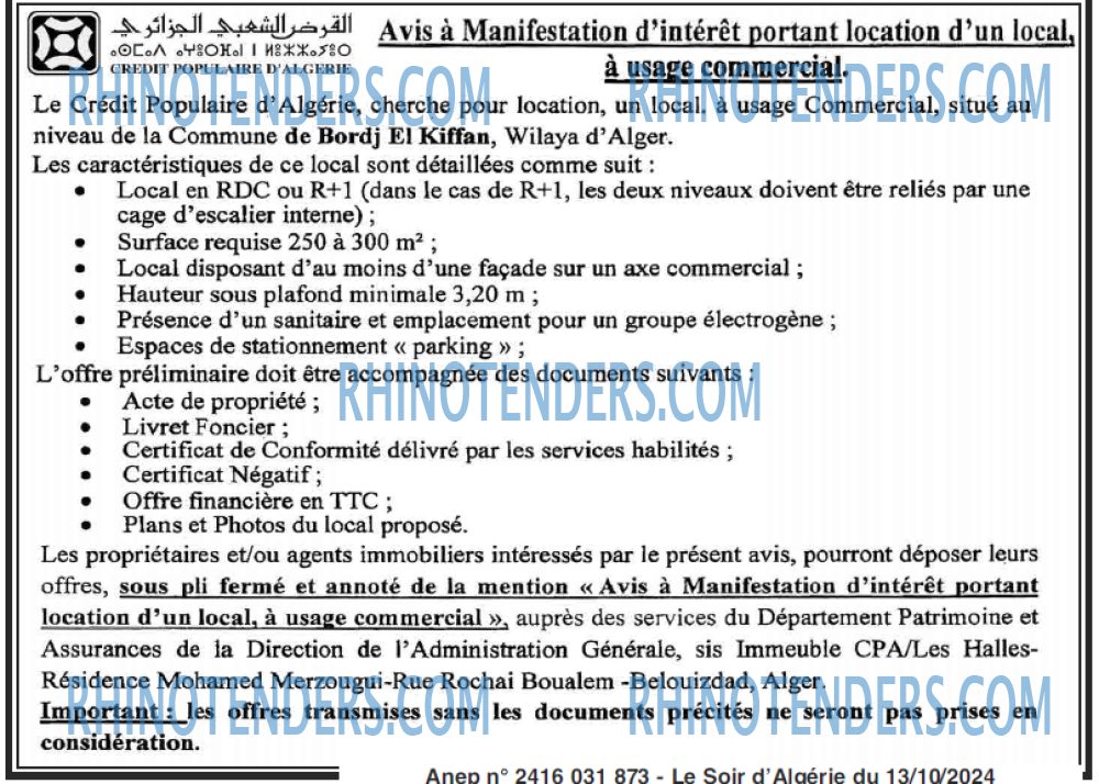 LE SOIR D'ALGERIE
