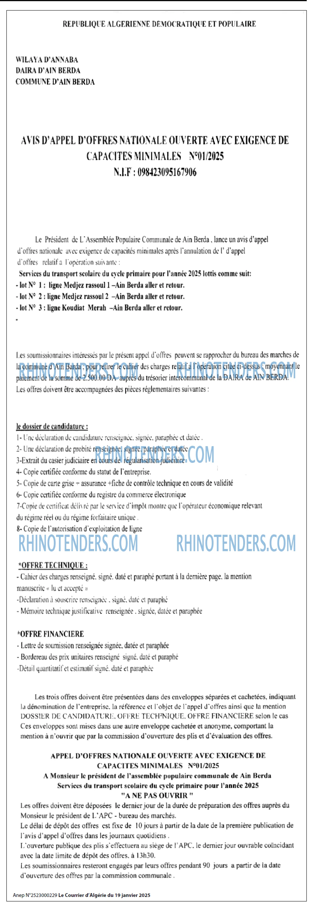 Le Courrier d'Algerie