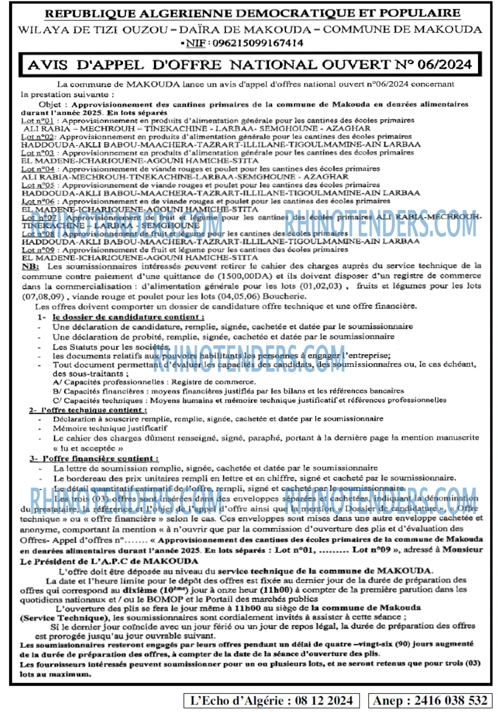 L'ECHO D'ALGERIE
