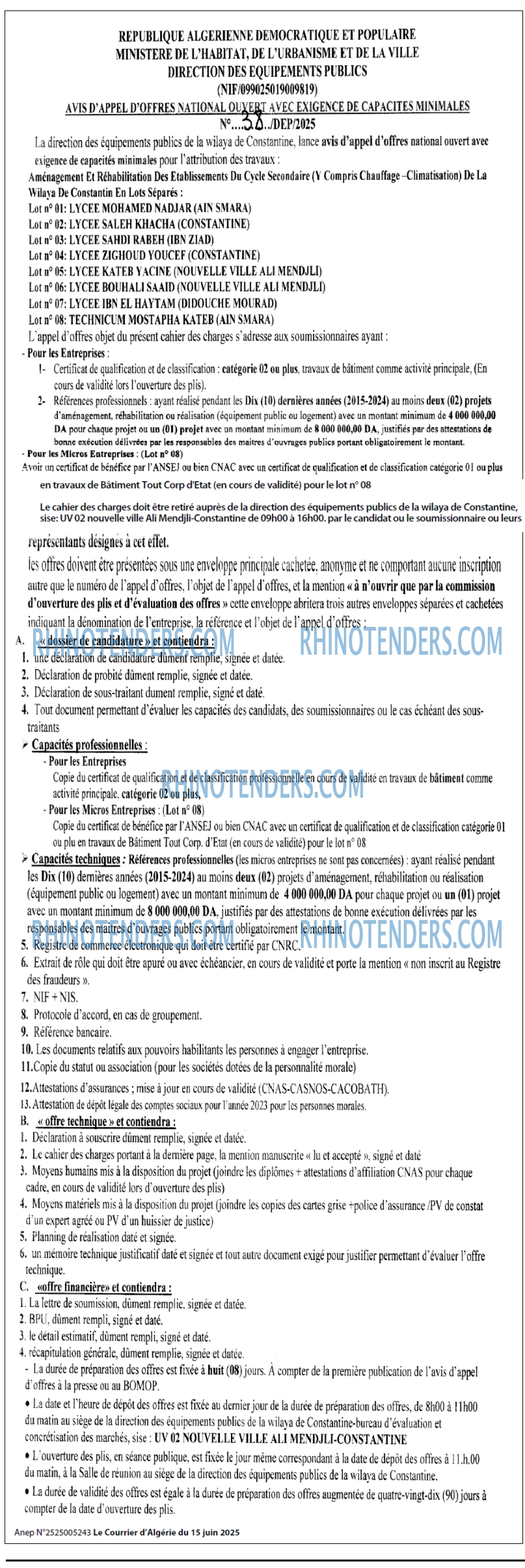 Le Courrier d'Algerie